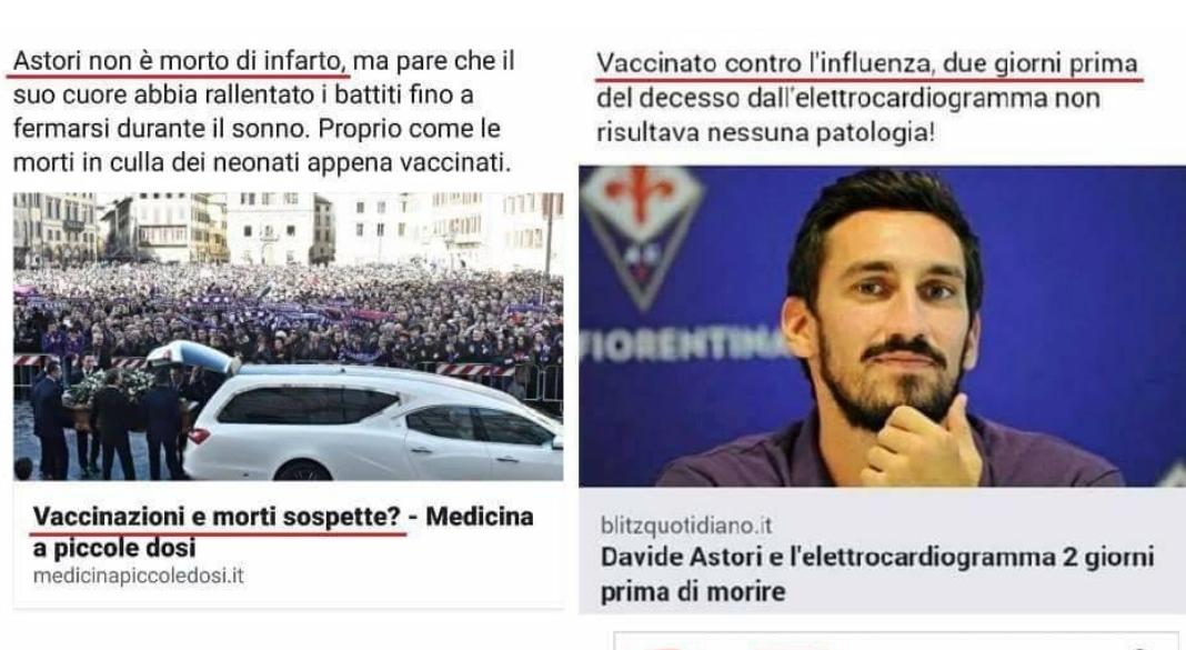Gli sciacalli del partito “No Vaccini” hanno usato Astori come propaganda. Ma la notizia è speculazione
